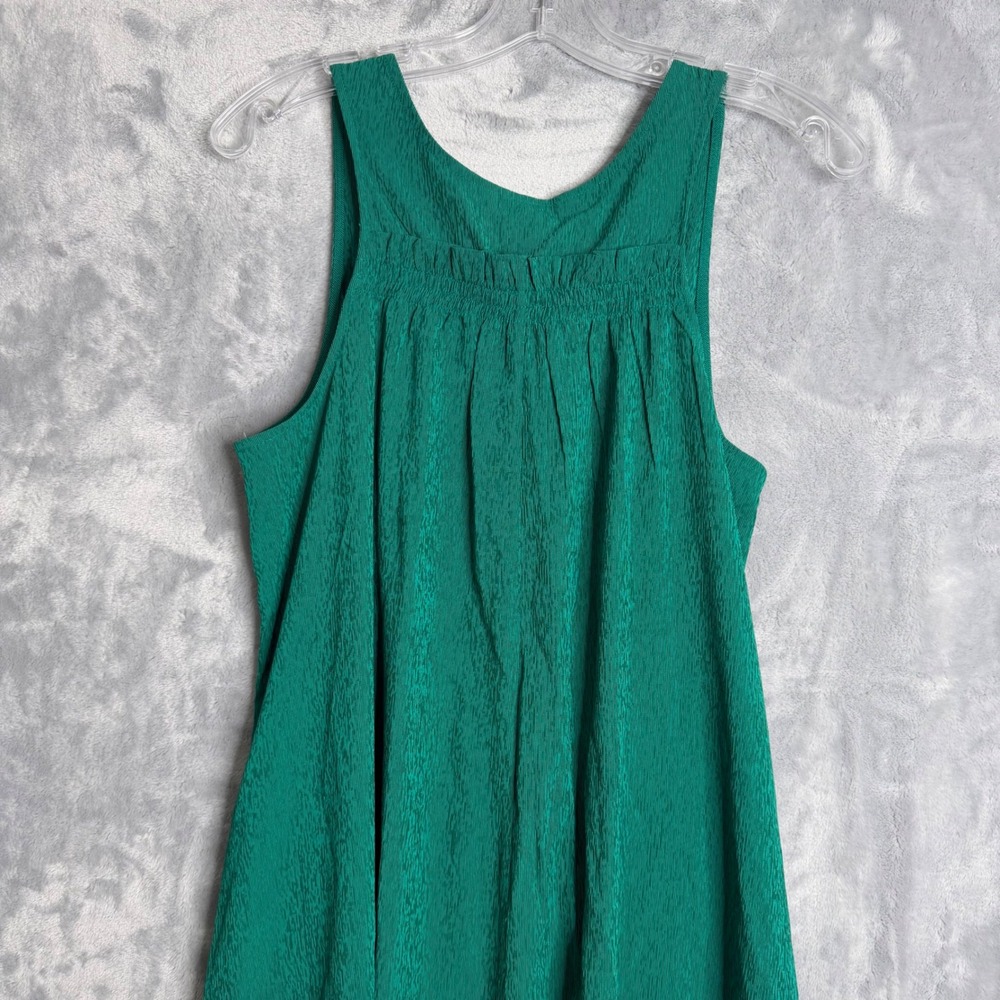 Athleta Echo Sleeveless Midi Dress Womens M Green Athleisure Athletic Pockets - Picture 7 of 11